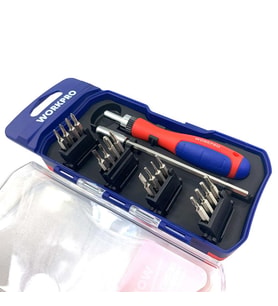 WORKPRO WP200516 18 Parça Profesyonel CR-V Cırcırlı Hassas/Elektronikçi Bits Tornavida Seti