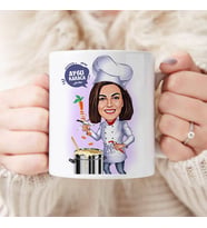 Kişiye Özel Chef Hatun Karikatürlü Kupa Bardak