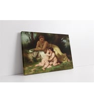 Nymphs ve Satyr Kanvas Tablo