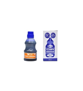 SLM 50 ml Mavi Istampa ve Kaşe Mürekkebi - 1 Şişe
