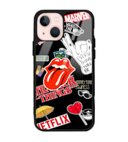 iPhone 13 Uyumlu Sticker Tasarımlı Glossy Telefon Kılıfı