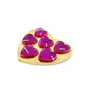 Mum tealight simli kalpli kutulu fuşya pk:6-