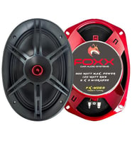 Foxx Fx-md69 Oto Midrange Oval 6x9 İnç 900 Watt 120W RMS Kapaklı 2 Adet (Siyah-Kırmızı)