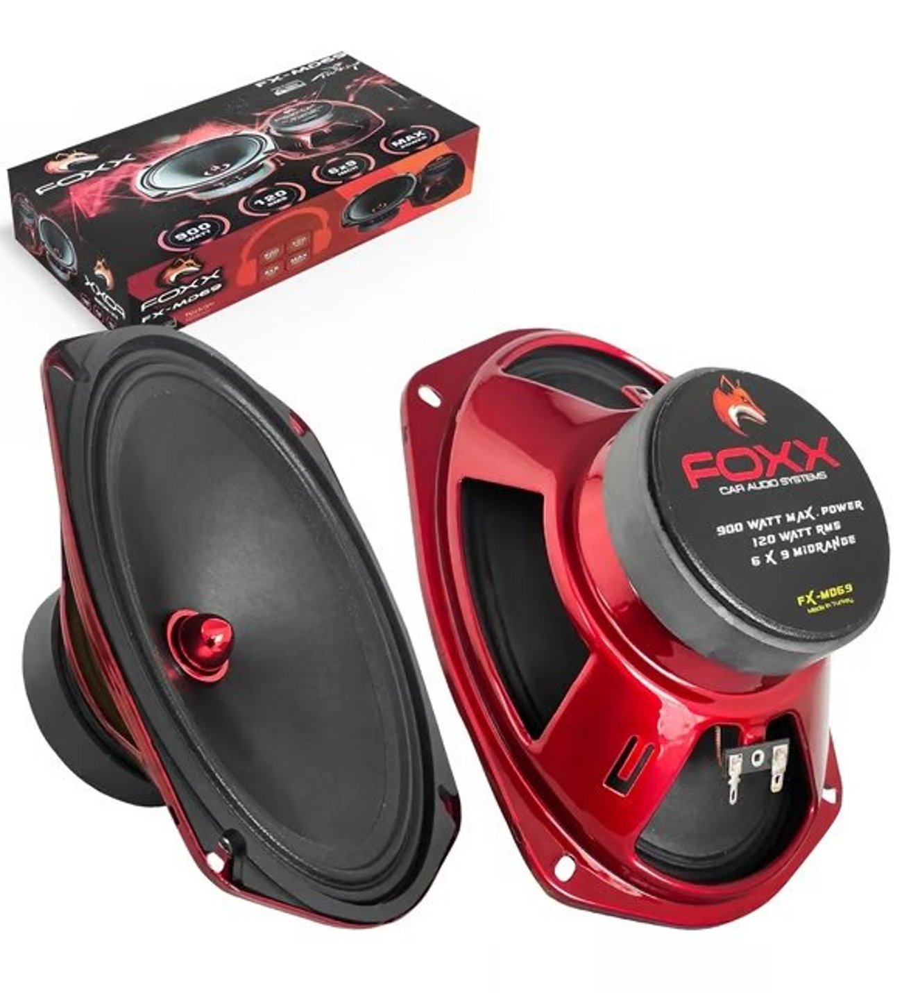 Foxx Fx-md69 Oto Midrange Oval 6x9 İnç 900 Watt 120W RMS Kapaklı 2