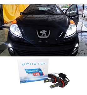 Peugeot 207 Led Xenon Kısa Far Ampulü H7 Ultimate 9500 Lumens Yeni Seri Beyaz
