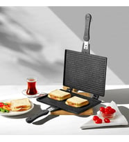 Nehir Lüks Maxi Granit Kaplama Alüminyum Döküm Tost Tavası 26,5 x 20,5 cm