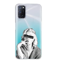 Oppo A52/A72/A92 Uyumlu Marilyn Monroe Desenli Şeffaf Telefon Kılıfı