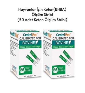 CentriVet Keton (BHBA) Ölçüm Stribi 50 Test (Veteriner Kullanımı İçin)