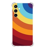 PrintiFy Samsung S23 FE Uyumlu Köşe Korumalı Renk Cümbüşü A Tasarımlı Şeffaf Silikon Kılıf