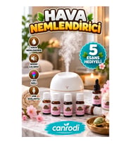USB Aromaterapi Hava Nemlendirici Mini Difüzör 5 Esans Hediyeli Sessiz LED Işıklı