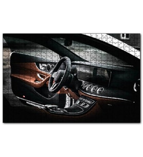 Cakapuzzle Mercedes Kokpit Deri Döşemeler Detay  Puzzle Yapboz MDF (Ahşap) (120 Parça)