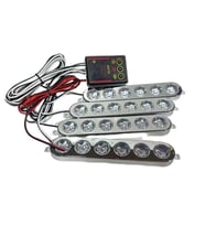Drs Tuning Çakar lamba 6x4 led kırmızı mavi 12-24v 536-3