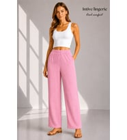 Intive Cool Comfort Müslin/Waffle Kumaş İç Göstermez Pamuklu Nefes Alabilir Rahat Yazlık Pantolon