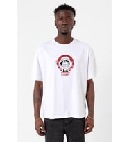 One Piece Anime Monkey D Luffy Beyaz Erkek Oversize Tshirt
