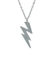 Şimşek Flash Gordon Erkek Kadın Kolye Antik Gümüş Kaplama - 60 cm Düz Zincir