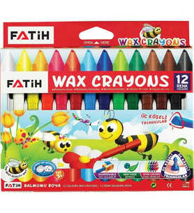 Fatih Mum Pastel Boya Trıangular Üçgen Crayons 12 Renk 50290 (Karışık)