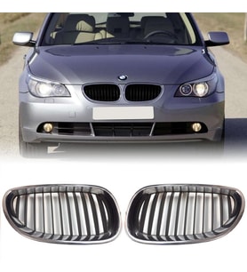 Bmw 5 Serisi E60 Ön Panjur Seti Krom Siyah 2004-09 51137027061/62