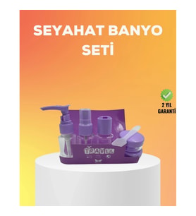 Mey İthalat® Seyahat Bakım Seti 5 Parça Sızdırmaz Şeffaf Kapaklı 30ml