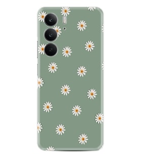 Realme C75 Kılıf Boutique Baskılı Resimli Yeşil Papatyalar Pcode -041