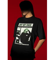 Tasarım Off My Face Justin Bieber Şarkıcı Baskılı Unisex Oversize Tişört