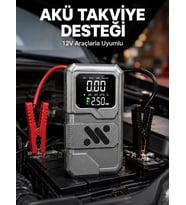 Northcity Çok Fonksiyonlu Taşınabilir Araç Akü Takviye ve Hava Kompresörü Powerbank - Acil Durum İçin Tek Çözüm