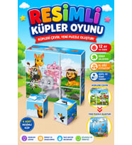 Resimli Küpler Oyunu - Görsel Lego - Bebek Oyuncağı - Resim Tamamla