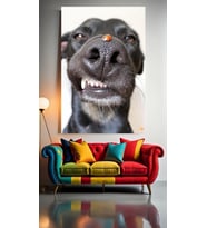 ŞİRİN KÖPEK V11 Ev Duvar Salon Güzellik Salonu Ofis Dükkan Dekarasyon Kanvas Tablo (Çok Renkli)