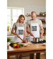Kadın Unisex Mutfak Aşçı Önlüğü Sıcak İçecek Temalı Baskılı Rahat Kesim Günlük Kullanım Modern Şık