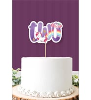 Unicorn Temalı TWO (2) Pasta Süsü *Kalın Kağıt