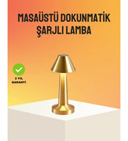 Modern Metal Masa Lambası 3 Işık Renkli Kademesiz Parlaklık Ayarlı