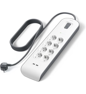 Belkin bsv804Vf2M Akım Korumalı Uzatma Priz,8 Çıkışlı Priz,2,4A Çıkışlı iki (2) adet USB Bağlantı Noktası ,2M, 2x2.4A USB Girişi Outlet