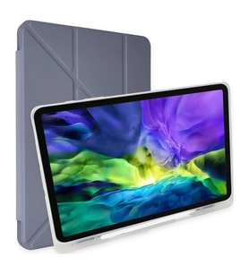 Apple İpad Pro 12.9 (2021) Kılıf Kalemlikli Mars Tablet Kılıfı - Lavender
