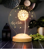 Karahindiba Led Gece Lambası, Sevgililer Günü Kişiye Özel Tasarımlı Hediye- İsimli Sevgiliye, Eşe, Arkadaşa Hediye
