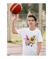 Süngerbob Ve Patrick Baskılı Unisex Çizgi Film Çocuk Tişört (1-12 Yaş)