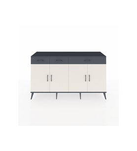 Kronos Konsol 4 Raflı 3 Çekmeceli 4 Kapaklı 176x59x99 Antrasit-Aytaşı/Antrasit