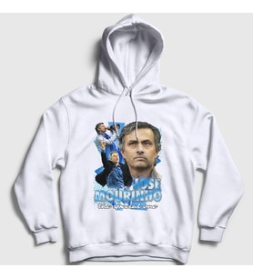 Presmono Unisex Beyaz The Special One Jose Mourinho Kapüşonlu Sweatshirt 429837tt