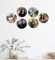 Kişiye Özel 6 Fotoğraflı Yuvarlak Mdf Tablo