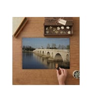 Edirne Meriç Köprüsü Tasarımı 240 parça Ahşap Puzzle Ahşap Kutuda MP07312