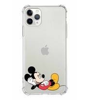 Apple iPhone 11 Pro Uyumlu Köşe Korumalı Antişok  Kapak Mickey Mouse Tasarımlı Şeffaf  Kılıf