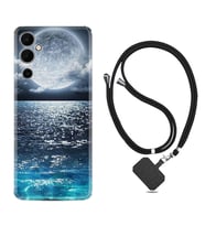 Tecno Pova 4 Kılıf Resimli Boyun Askılı İpli Desenli Silikon Great Moon 1301