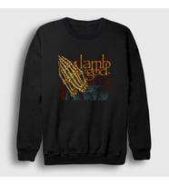 Presmono Unisex Siyah Pray Lamb Of God Sweatshirt 94567tt