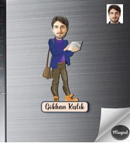 Kişiye Özel Erkek Ahşap Magnet -7
