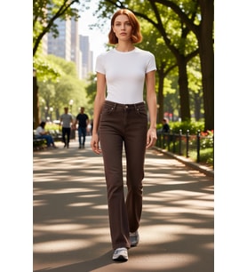 Kadın Yüksek Bel Flare Denim Pantolon Cool & Comfort Fonksiyonel Dayanıklı Kaliteli Modern