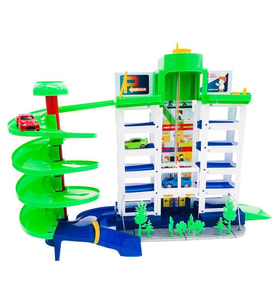 Toysan Oyuncak Asansörlü Garaj Seti TOY-41, 3'lü Arabalı Garaj Seti