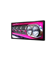 Pembe Klasik Araba Çerçeveli Mdf Tablo