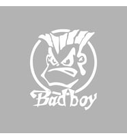 Bad Boy Araba Sticker siyah 13x16 CM (Beyaz)