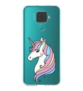 Huawei Mate 30 Lite Uyumlu Kapak Unicorn Tasarımlı Şeffaf Silikon Kılıf