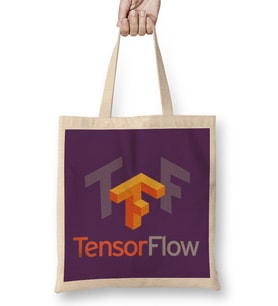 Tensorflow Logo 01 Bez Çanta Uzun Saplı