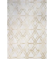 Krem Halı Dijital Baskı Geometrik Motifli Kaymaz Tabanlı Modern Salon ve Koridor Halısı