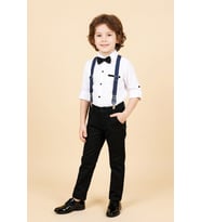 Erkek Çocuk 4'lü Takım (Pantolon+Gömlek+Askılı Kemer+Papyon) 12664B MODANINO